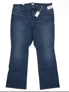 Good American Dark Blue Flare Jeans